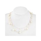 Monet Jewelry Womens White Illusion Necklace
