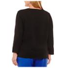 Alfred Dunner High Roller 3/4 Sleeve V Neck T-shirt-womens Plus