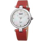 Burgi Unisex Red Strap Watch-b-169rd