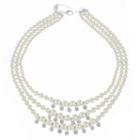 Monet Jewelry Womens Clear Simulated Pearls Strand Necklace