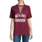 Weekday Survivor Lace Up Tee - Junior