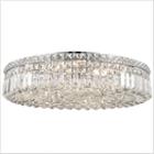 Cascade Collection 9 Light 5.5 Round Extra Largechrome Finish And Clear Crystal Flush Mount Ceiling Light