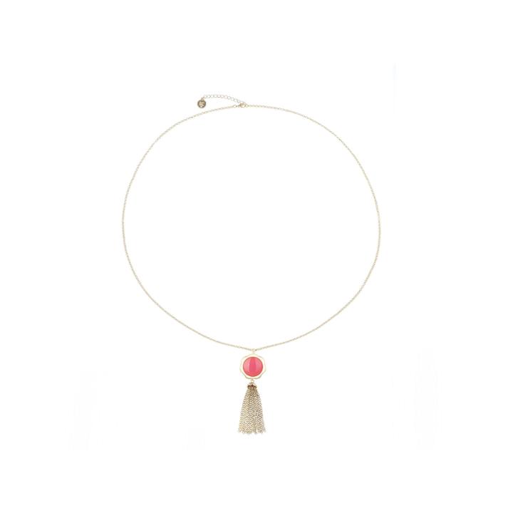 Liz Claiborne Womens Pink Pendant Necklace