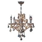 Lyre Collection 6 Light Chrome Finish And Crystal Chandelier