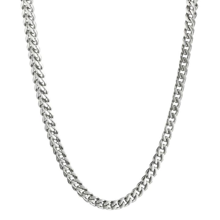 Mens Stainless Steel 20 4mm Foxtail Chain