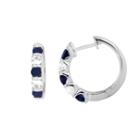 Lab Created Blue Sapphire 20mm Hoop Earrings