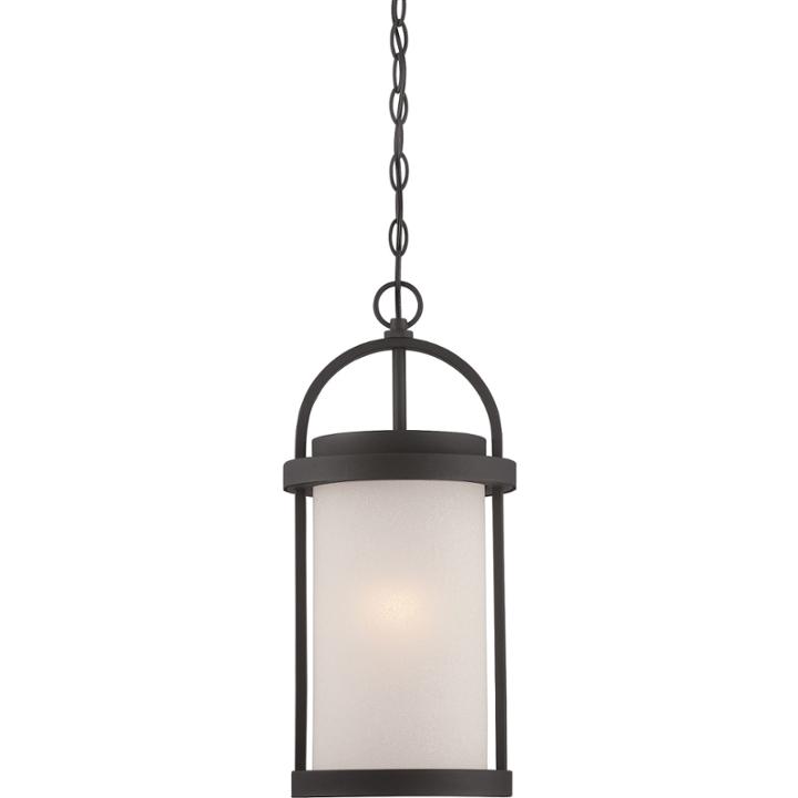 Filament Design 1-light Textured Black Outdoor Hanging Lantern