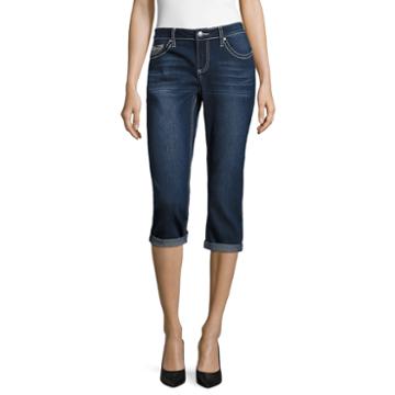 Love Indigo Embellished Back Flap Pocket Capris