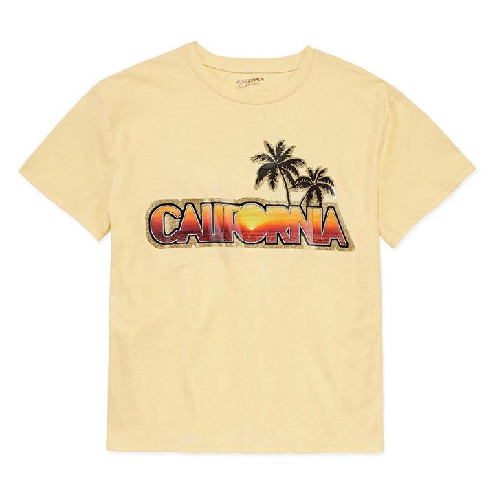 Arizona Short Sleeve California T-shirt- Juniors Plus