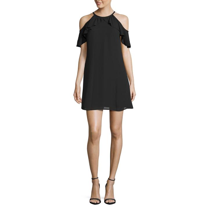 Decree Ruffle Halter Swing Dress - Juniors