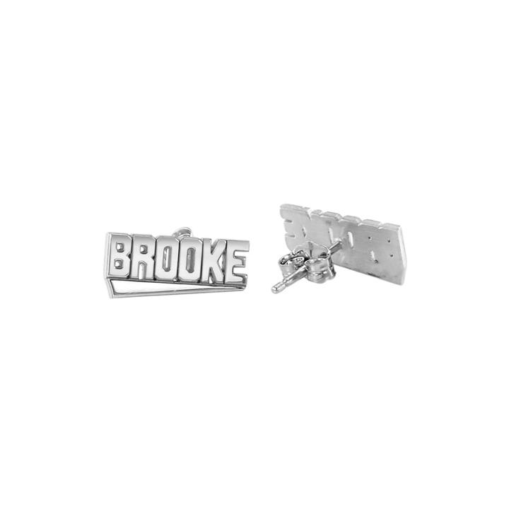 Personalized Block Name Earrings