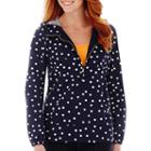 St. John's Bay Polka Dot Popover Anorak Jacket- Petite