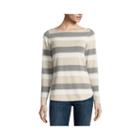 Liz Claiborne Long-sleeve Envelope-hem Stripe Top