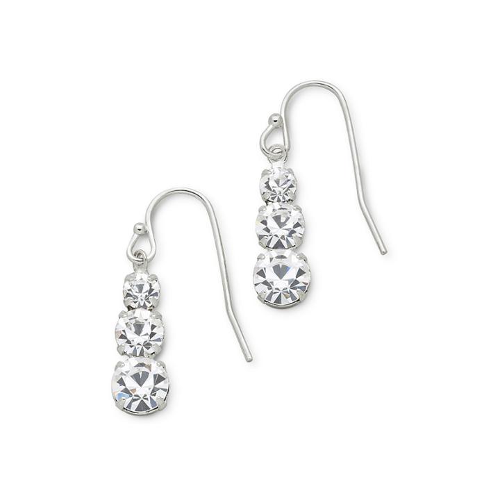 Vieste 3-stone Rhinestone Earrings