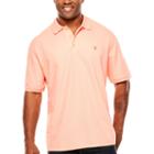 Izod Short Sleeve Solid Knit Polo Shirt Big And Tall
