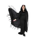 Hooded Lined Black Mesh Adult Plus Cape