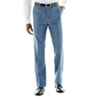 Jf J. Ferrar Medium Blue End-on-end Suit Pants-slim Fit