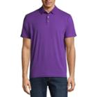 Claiborne Short Sleeve Jersey Polo Shirt