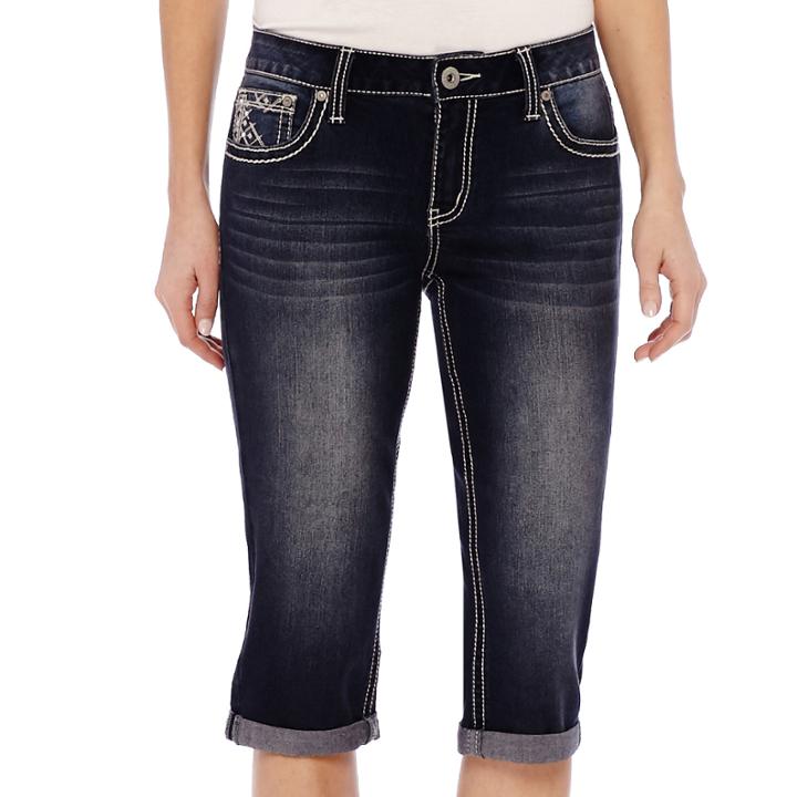 Zco Bling Cropped Jeans - Petite