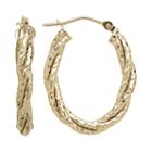 Made In Italy 14k Yellow Gold Twisted Hoop Earrings