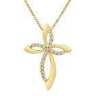 1/10 Ct. T.w. Diamond Cross Pendant Necklace