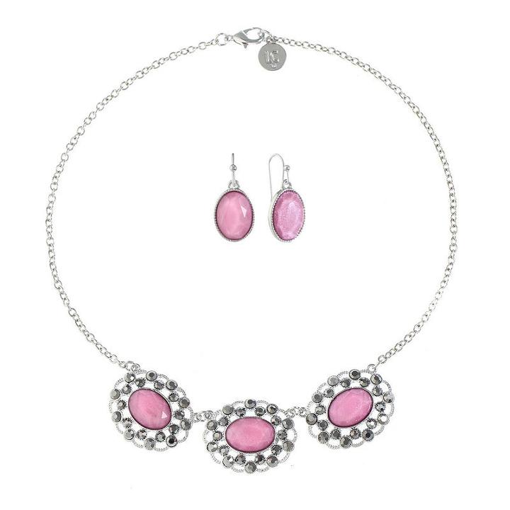 Liz Claiborne Womens 1 Pair Pink Jewelry Set