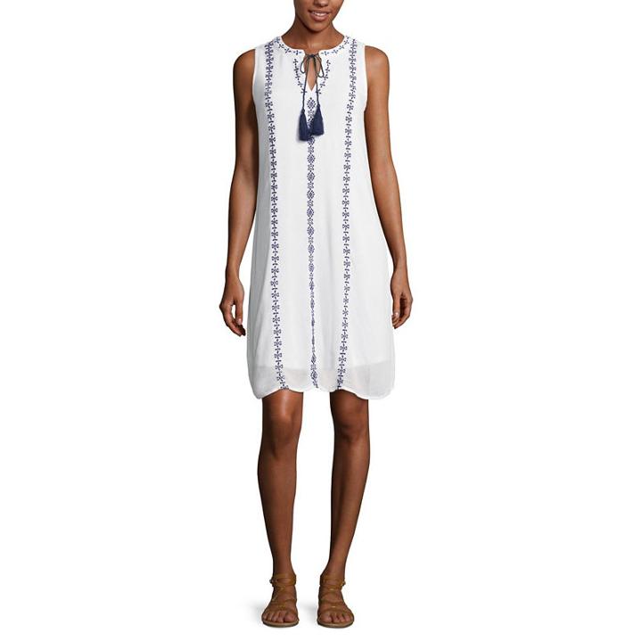 St. John's Bay Tie Front Dress - Tall