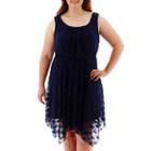 Love Reigns Sleeveless Lace High-low Dress - Juniors Plus