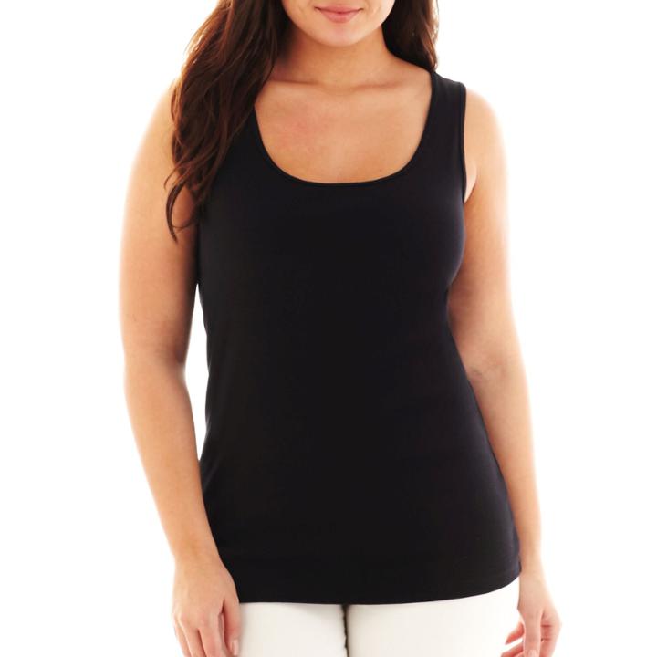 Jcp&trade; Ribbed Tank Top - Plus