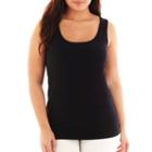 Jcp&trade; Ribbed Tank Top - Plus