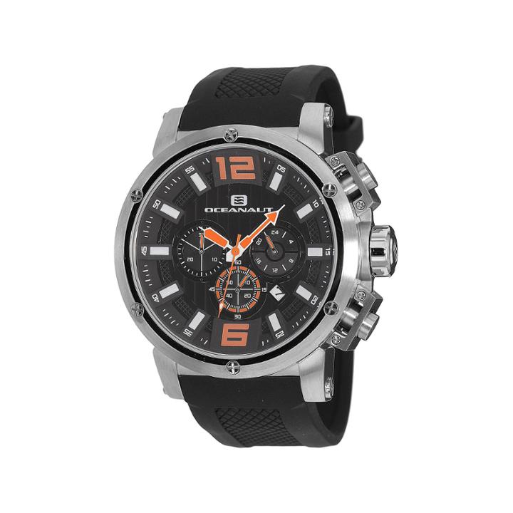 Oceanaut Mens Black Strap Watch-oc2123