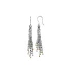 Sterling Silver And 14k Yellow Gold Fringe Bead Earrings