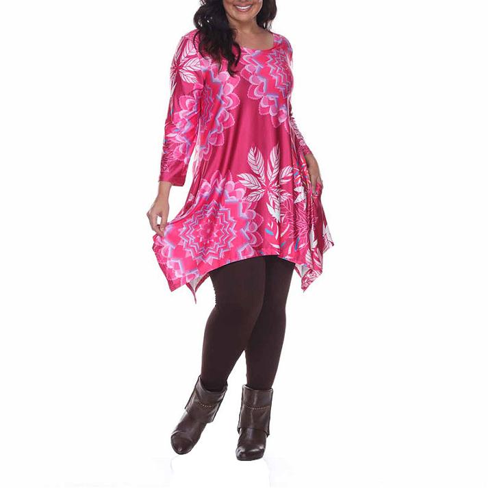 White Mark Bena Tunic Top-plus