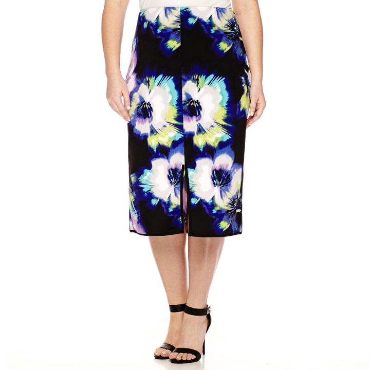 Worthington Center Split Pencil Skirt - Plus