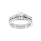 Lumastar 1/2 Ct. T.w. Diamond 14k White Gold Bridal Ring Set