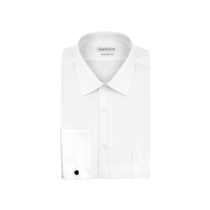 Van Heusen Lux Sateen Wrinkle-free French Cuff Dress Shirt