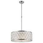 Paris Collection 5 Light Chrome Finish With Clearcrystal Pendant D20h8