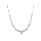 1/2 Ct. T.w. Diamond Sterling Silver X Necklace