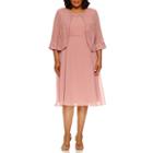 Maya Brooke 3/4 Sleeve Embellished Jacket Dress-plus