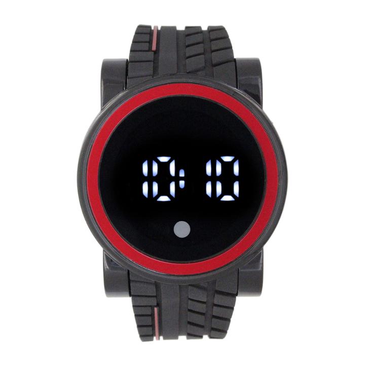 Mens Black Strap Watch-33554