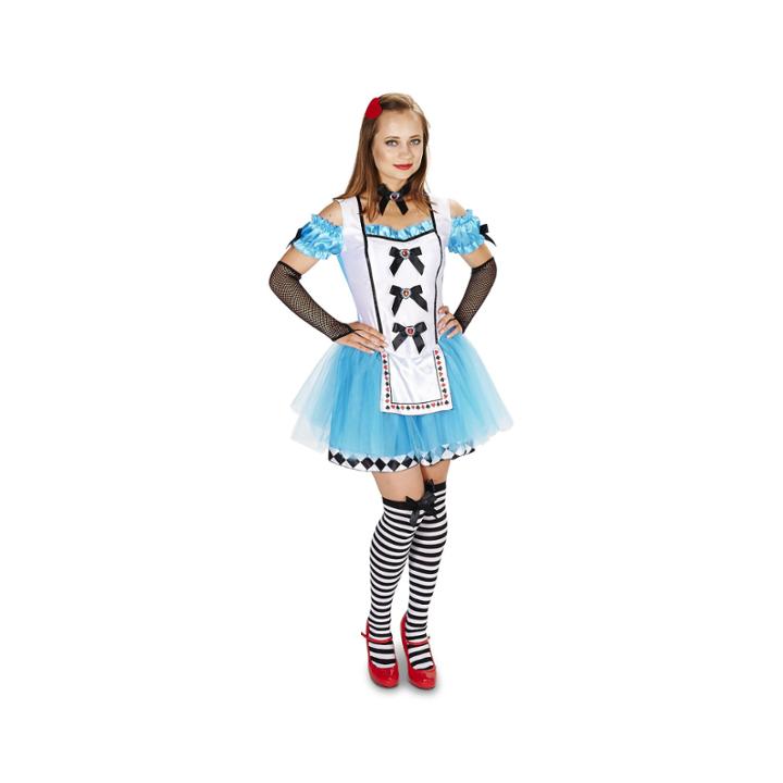 Classic Alice Adult With Thigh High Glovelettes & Hair Clip Costume