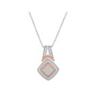 1/10 Ct. T.w. White Diamond Gold Over Silver Pendant Necklace