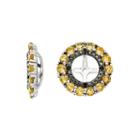 Genuine Citrine & Lab-created Black Sapphire Sterling Silver Earring Jackets