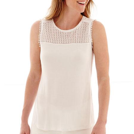 Liz Claiborne Crochet Tank Top - Tall