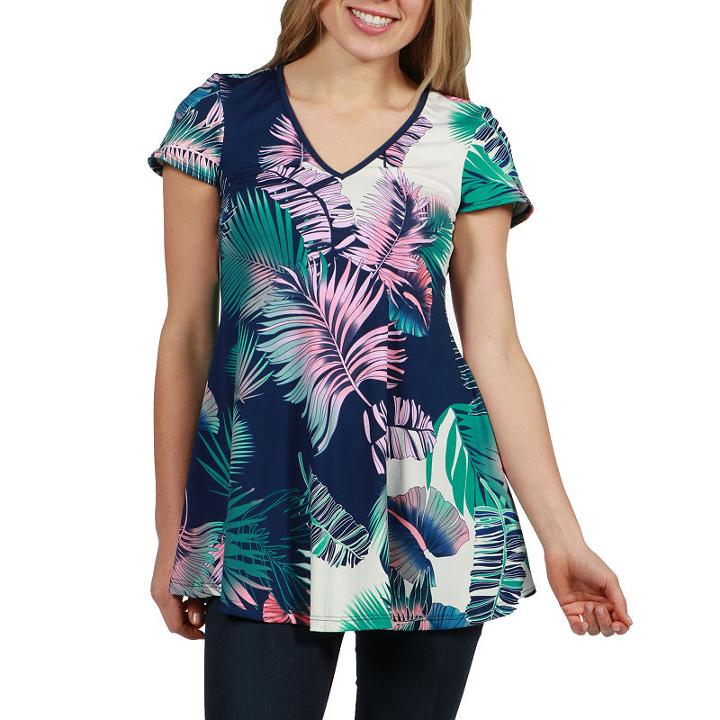 24/7 Comfort Apparel Shelley Tunic Top