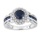 Womens 1/8 Ct. T.w. Genuine Sapphire Blue 10k White Gold Cocktail Ring