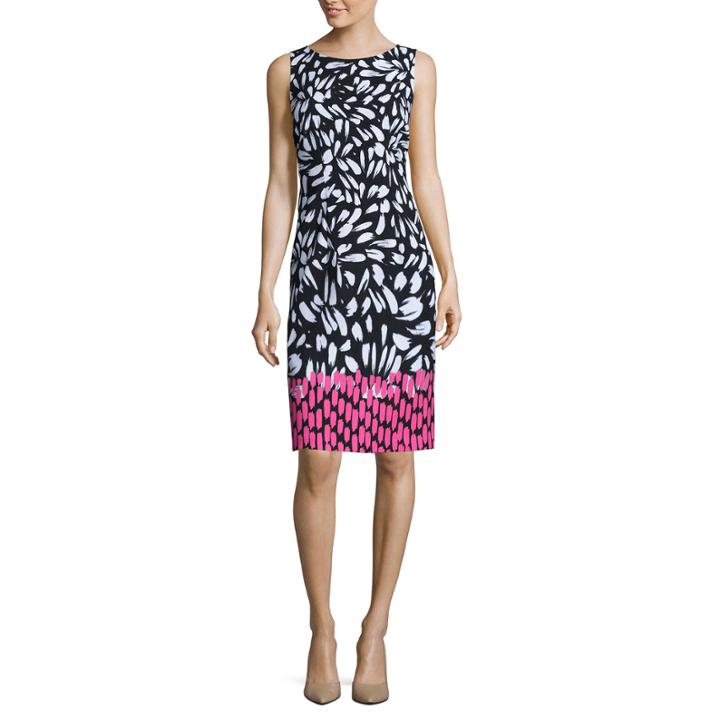 Alyx Sleeveles Border Print Sheath Dress
