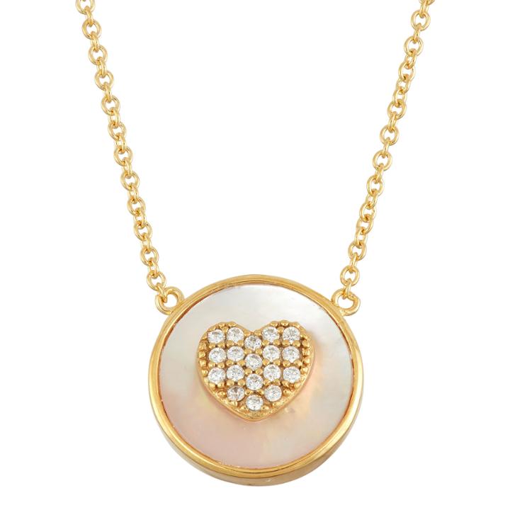 Diamonart Womens 3 1/2 Ct. T.w White Cubic Zirconia 18k Gold Over Silver Pendant Necklace