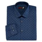 Jf J.ferrar Easy-care Solid Long Sleeve Broadcloth Pattern Dress Shirt