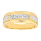 Mens 1/4 Ct. T.w. Diamond 10k Yellow Gold Wedding Band